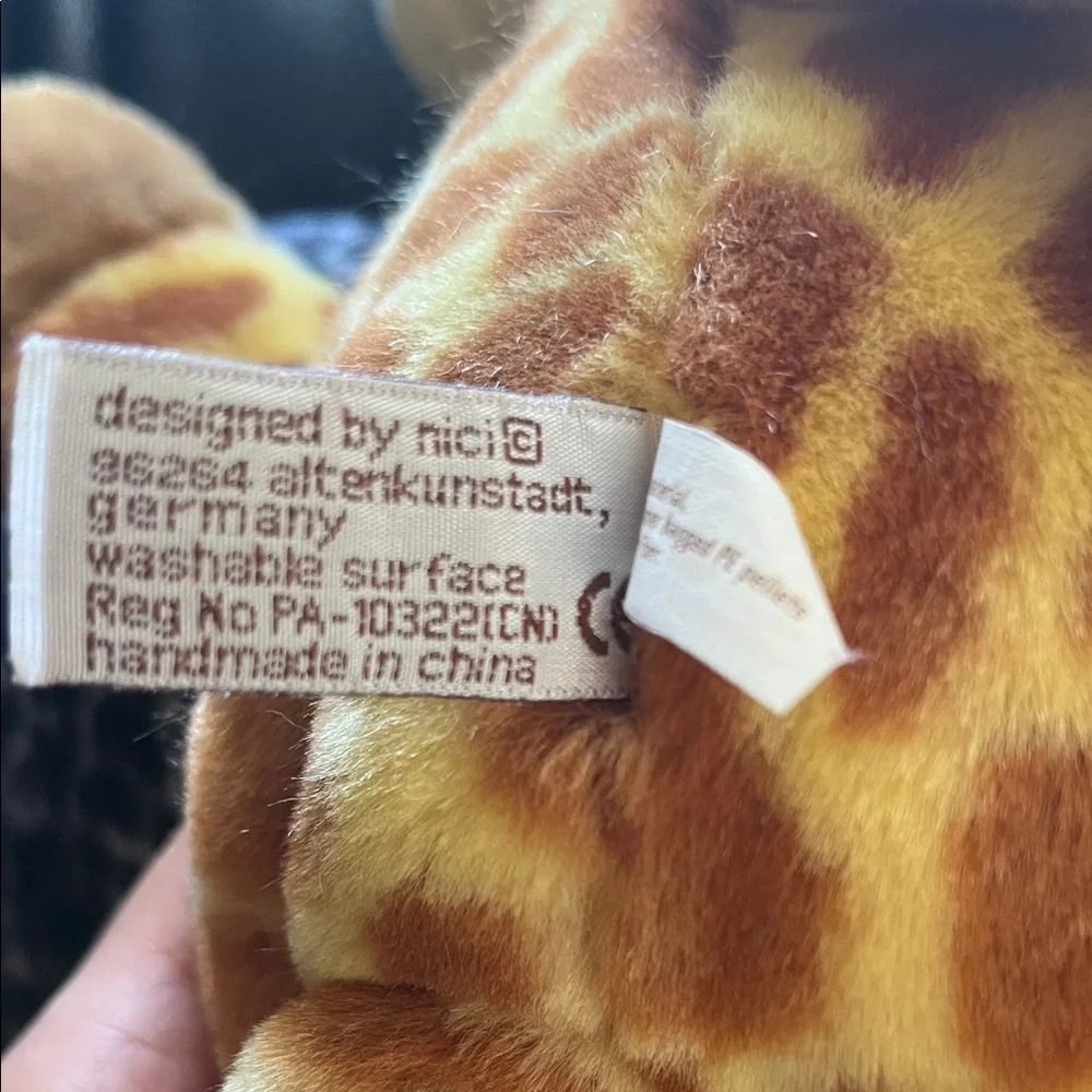 Nici by Enesco plush zebra, tiger and giraffe set